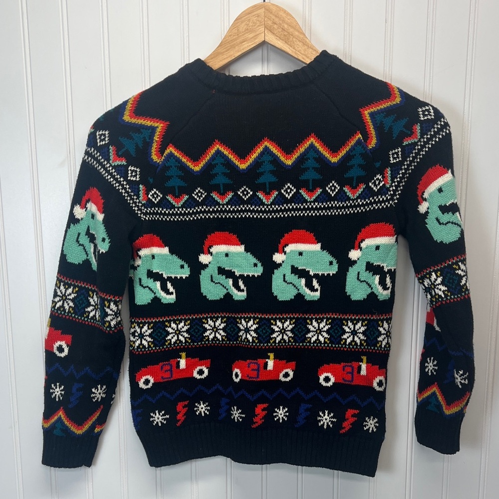 Kids Hanna Andersson 100% Cotton Christmas Dinosaur Swetar Sz 6-7 - Picture 5 of 6
